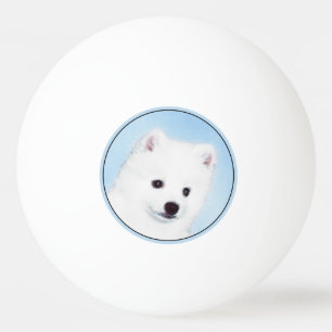 Balle De Ping Pong American Eskimo Dog Painting - Original Dog Art