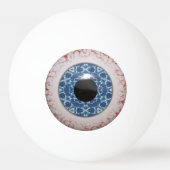 Balle De Ping Pong Amusant déplaisant bleu Eyeball design (Devant)