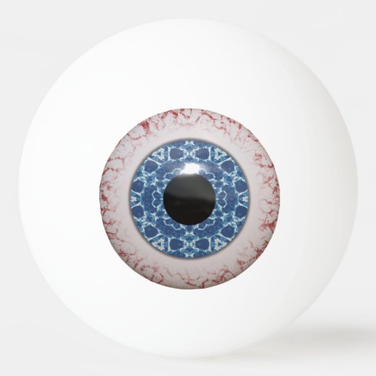 Balle De Ping Pong Amusant déplaisant bleu Eyeball design (Dos)