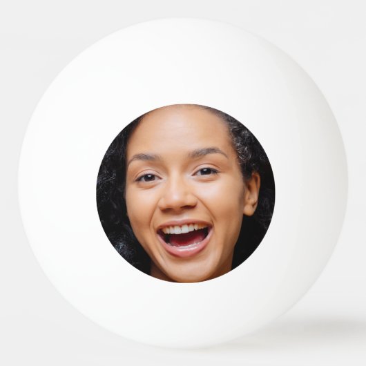 Balle De Ping Pong Amusants Visage Complet Fermer Selfie Photo (Devant)