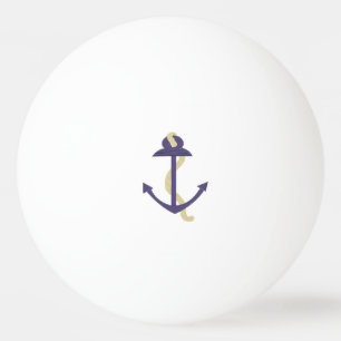 Balle De Ping Pong Ancre nautique bleue