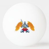 Balle De Ping Pong Ange avec grande épée (Dos)