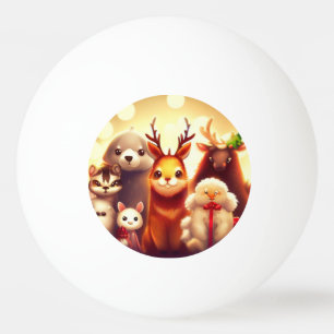 Balle De Ping Pong Animaux de Noël (1)