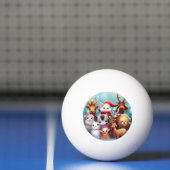 Balle De Ping Pong Animaux de Noël (2) (Filet)
