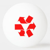 Balle De Ping Pong Annuler le recyclage du symbole (Dos)