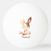 Balle De Ping Pong Aquarelle Brown Petit Lapin (Dos)