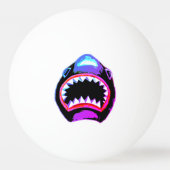 Balle De Ping Pong Aquarelle de requin rose violet illustration (Dos)