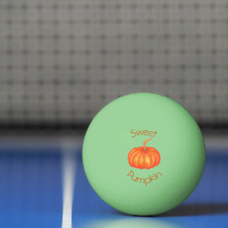 Balle De Ping Pong Aquarelle douce orange citrouille Ping Pong Ball