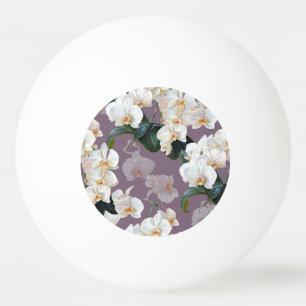 Balle De Ping Pong Aquarelle orchidée lavande foncée.