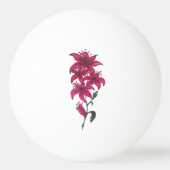 Balle De Ping Pong Aquarelle Rouge Lilies (Dos)