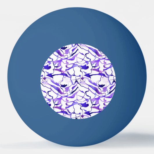 Balle De Ping Pong Aquarelle violette mignonne abstraites lignes moti (Devant)