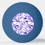 Balle De Ping Pong Aquarelle violette mignonne abstraites lignes moti (Dos)