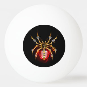 Balle De Ping Pong Araignée en vapeur noire