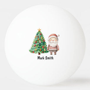 Balle De Ping Pong Arbre de Noël avec le Père Noël