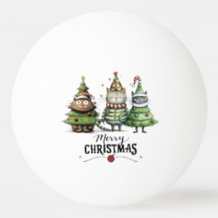 Balle De Ping Pong Arbre de Noël pour le joueur qui aime Chat