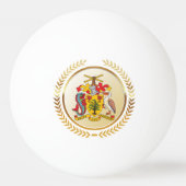 Balle De Ping Pong Armoiries de la Barbade (Dos)