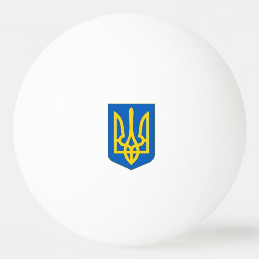Balle De Ping Pong Armoiries de l'Ukraine (Devant)