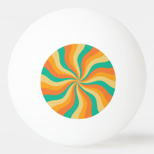 Balle De Ping Pong Arrière - plan coloré Retro les années 70 Sunburst