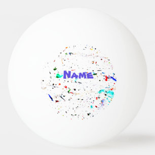 Balle De Ping Pong Art abstrait éclaboussures de peinture personnalis