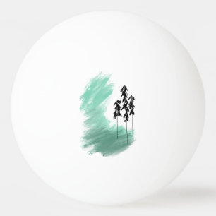 Balle De Ping Pong art de l'arbre vert scandinave simple moderne ment