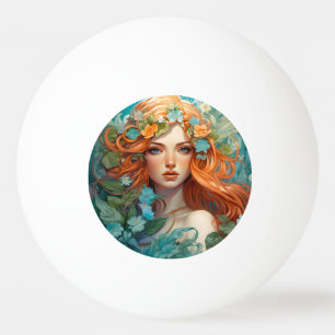 Balle De Ping Pong Art Nouveau Aos sí Fairy