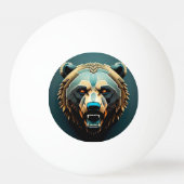Balle De Ping Pong Art stylisé d'ours féroce (Dos)