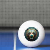 Balle De Ping Pong Art stylisé d'ours féroce (Filet)