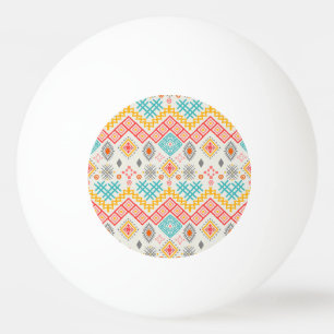 Balle De Ping Pong Art tribal : imprimé géométrique boho.