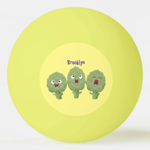 Balle De Ping Pong Artichauts chantants mignons dessin animé végétal