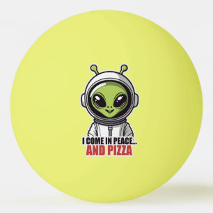 Balle De Ping Pong Astronaute Alien Mignon "Je viens en paix et avec