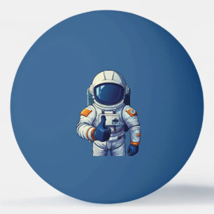 Balle De Ping Pong astronaute en combinaison spatiale montrant le pou