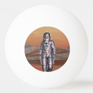 Balle De Ping Pong Astronaute Mars - Explorateur de l'espace sur une 