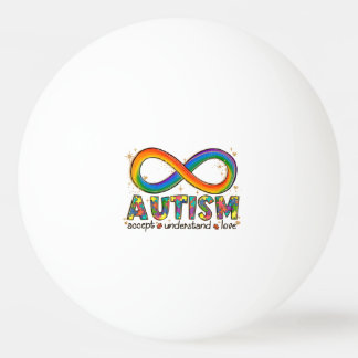 Balle De Ping Pong Autisme Symbole Infini Accepter, Comprendre, Amour