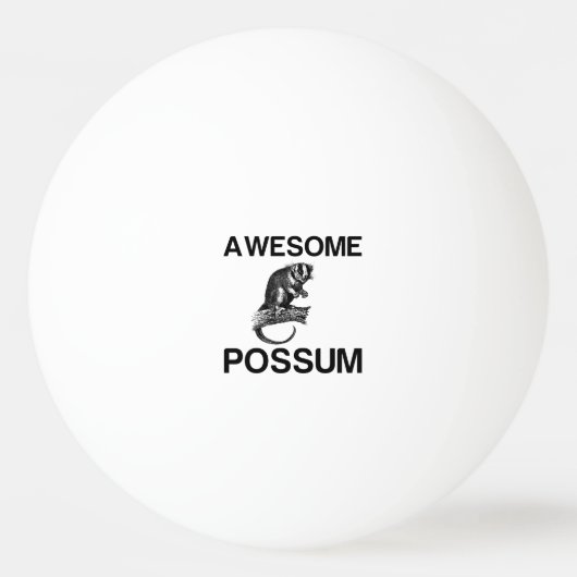 BALLE DE PING PONG AWESOME POSSUM (Devant)