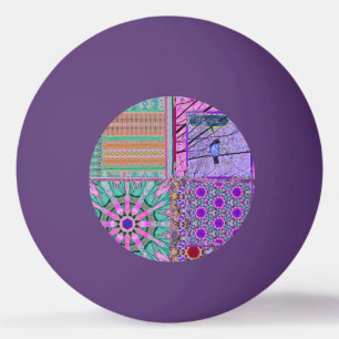 Balle De Ping Pong Azulejos Carreaux géométriques avec Oiseau de Paix