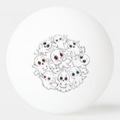 Balle De Ping Pong Baby Ghosts Éffrayant mignon Halloween humeur (Devant)