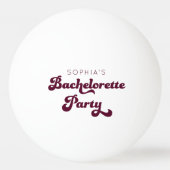 Balle De Ping Pong Bachelorée Retro Party Ping Pong Ball (Dos)