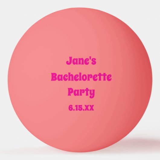 Balle De Ping Pong Bachelorette Party Ping Pong Balls (Devant)