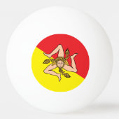 Balle De Ping Pong Bal de ping-pong patriotique avec Drapeau de Sicil (Devant)