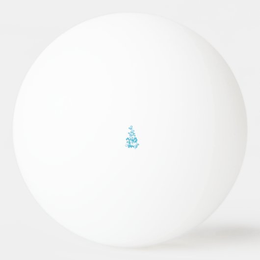 Balle De Ping Pong Ball Blue, Medium Turquoise design décoratif (Devant)