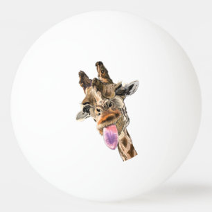 Balle De Ping Pong Balles de ping-pong drôles de girafe enjouée