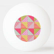 Balles de tennis de table colorées en patchwork