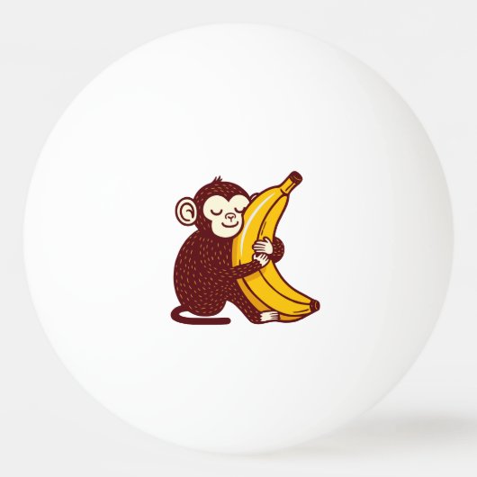 Balle De Ping Pong Banane d'amour de singe (Devant)