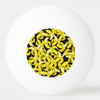 Balle De Ping Pong Bananes jaunes vintages : Arrière - plan noir