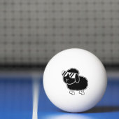 Balle De Ping Pong Bande dessinée mignonne de moutons noirs (Filet)