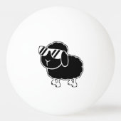 Balle De Ping Pong Bande dessinée mignonne de moutons noirs (Dos)
