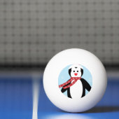 Balle De Ping Pong Bande dessinée mignonne de pingouin de Noël (Filet)