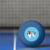 Balle De Ping Pong Basset hound dessin de chien (Filet)