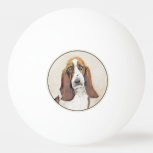 Balle De Ping Pong Basset Hound Peinture - Cute Original Chien Art