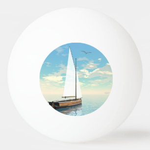 Balle De Ping Pong Bateau à voile - 3D rendent